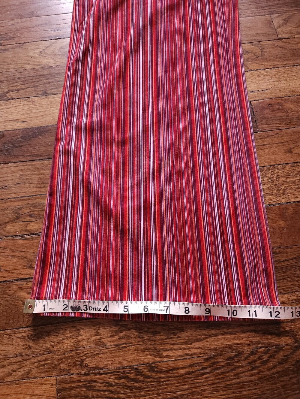 Cider Red Striped Wide Leg Jumpsuit • Vintage-Style 70s Disco Boho - Picture 8 of 11